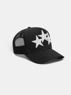 AMIRI Hats|Hats<3 Star Trucker Hat Black/White