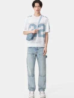 AMIRI Knitwear<22 TEE White Cerulean