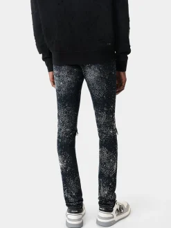 AMIRI Denim<ALL OVER CRYSTAL MX1 JEAN Midnight Indigo