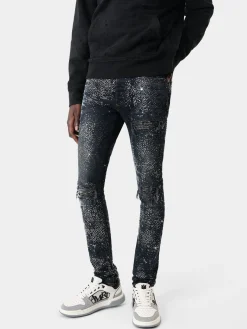 AMIRI Denim<ALL OVER CRYSTAL MX1 JEAN Midnight Indigo