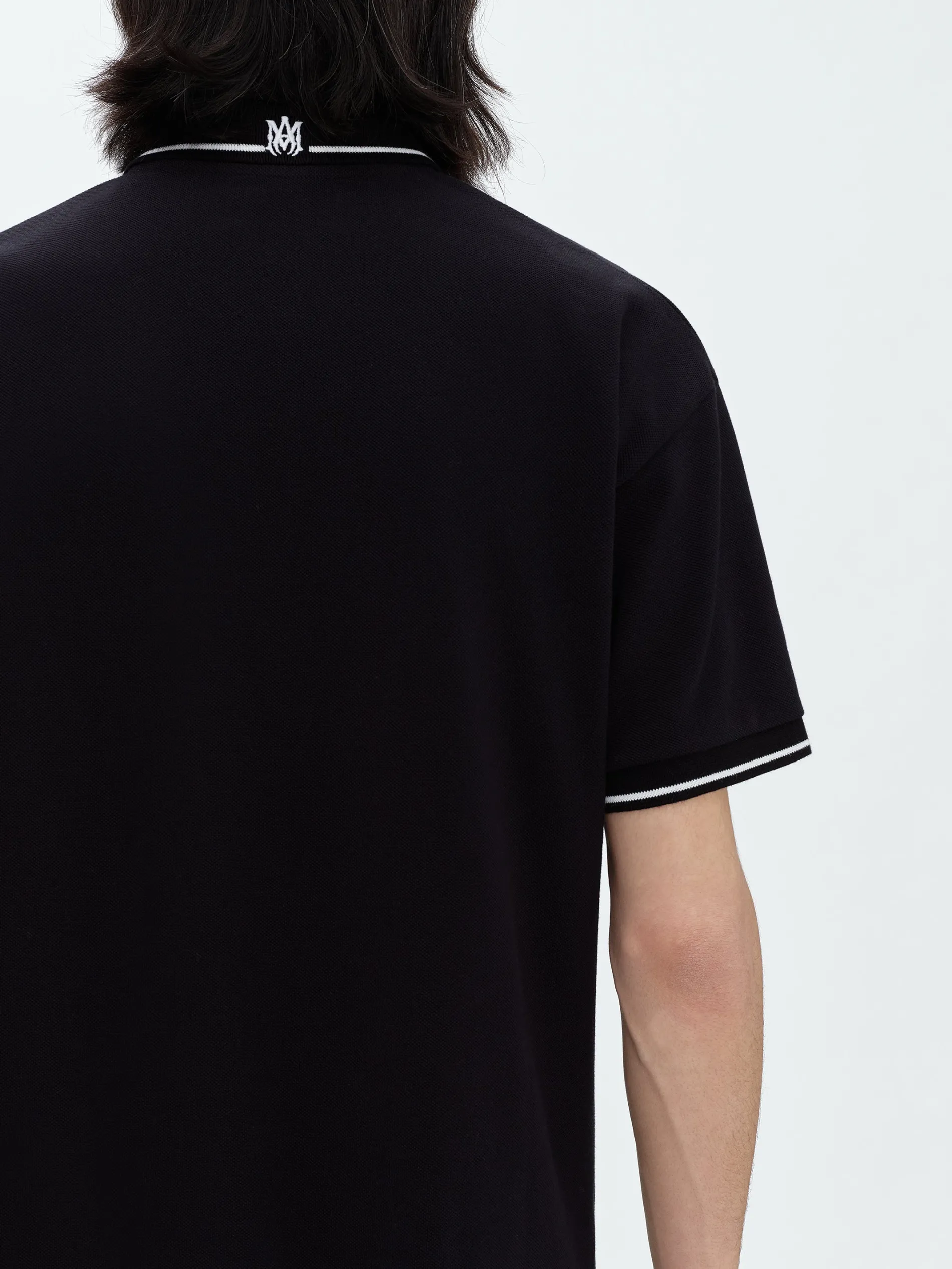 AMIRI Shirts<ARTS DISTRICT PIQUE POLO BLACK