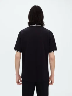 AMIRI Shirts<ARTS DISTRICT PIQUE POLO BLACK