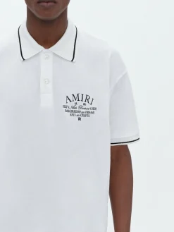 AMIRI Shirts<ARTS DISTRICT PIQUE POLO White