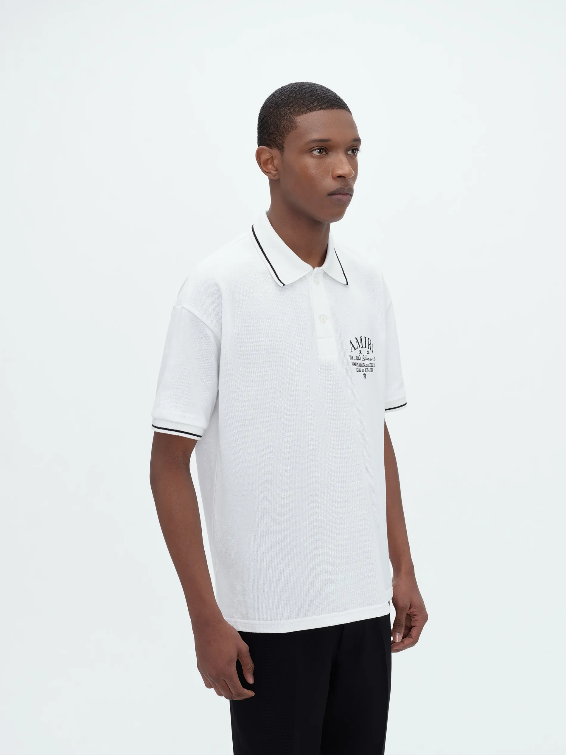 AMIRI Shirts<ARTS DISTRICT PIQUE POLO White
