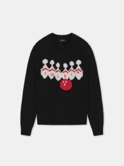AMIRI Knitwear<BOWLING CREWNECK BLACK
