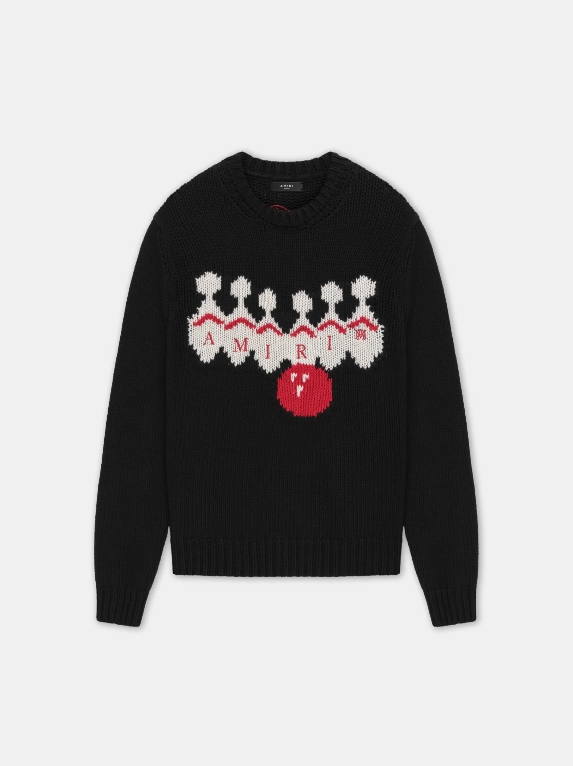 AMIRI Knitwear<BOWLING CREWNECK BLACK