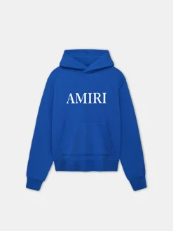 AMIRI Sweatshirts<CORE LOGO HOODIE Blue