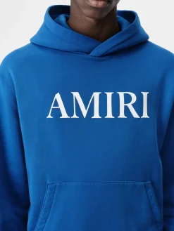 AMIRI Sweatshirts<CORE LOGO HOODIE Blue