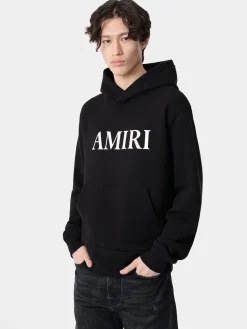 AMIRI Sweatshirts<CORE LOGO HOODIE BLACK