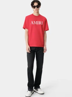 AMIRI Tees<CORE LOGO TEE Red
