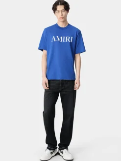 AMIRI Tees<CORE LOGO TEE Blue