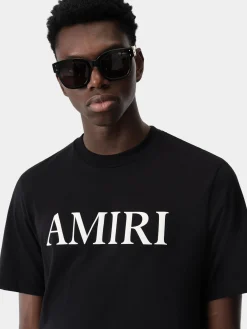 AMIRI Tees<CORE LOGO TEE BLACK