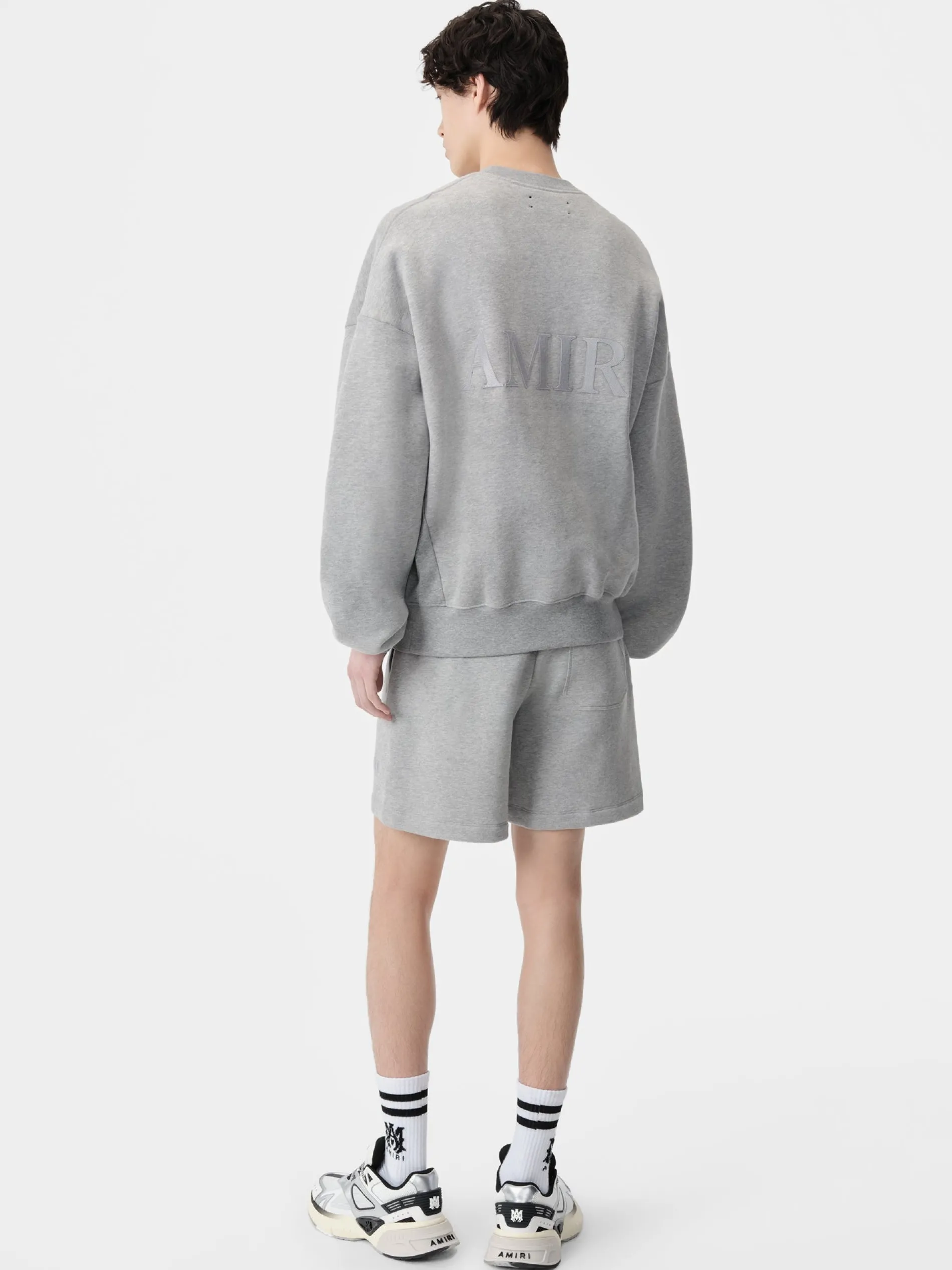 AMIRI Shorts & Sweatpants<EMBROIDERED SHORT Grey