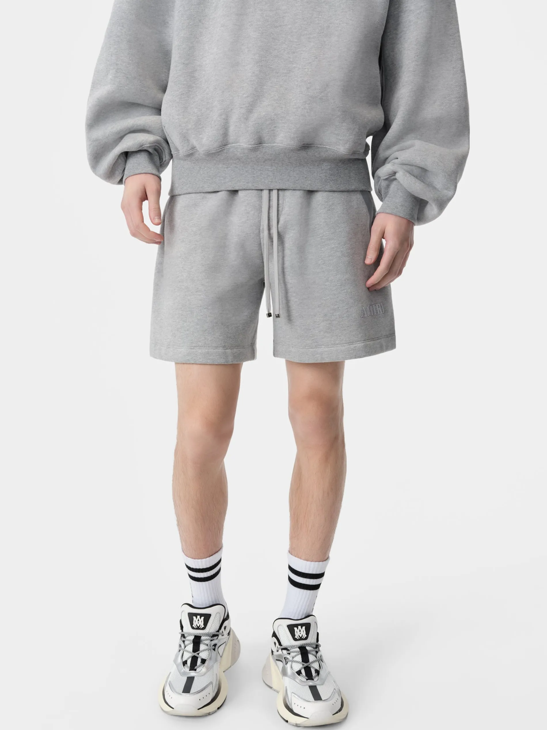 AMIRI Shorts & Sweatpants<EMBROIDERED SHORT Grey
