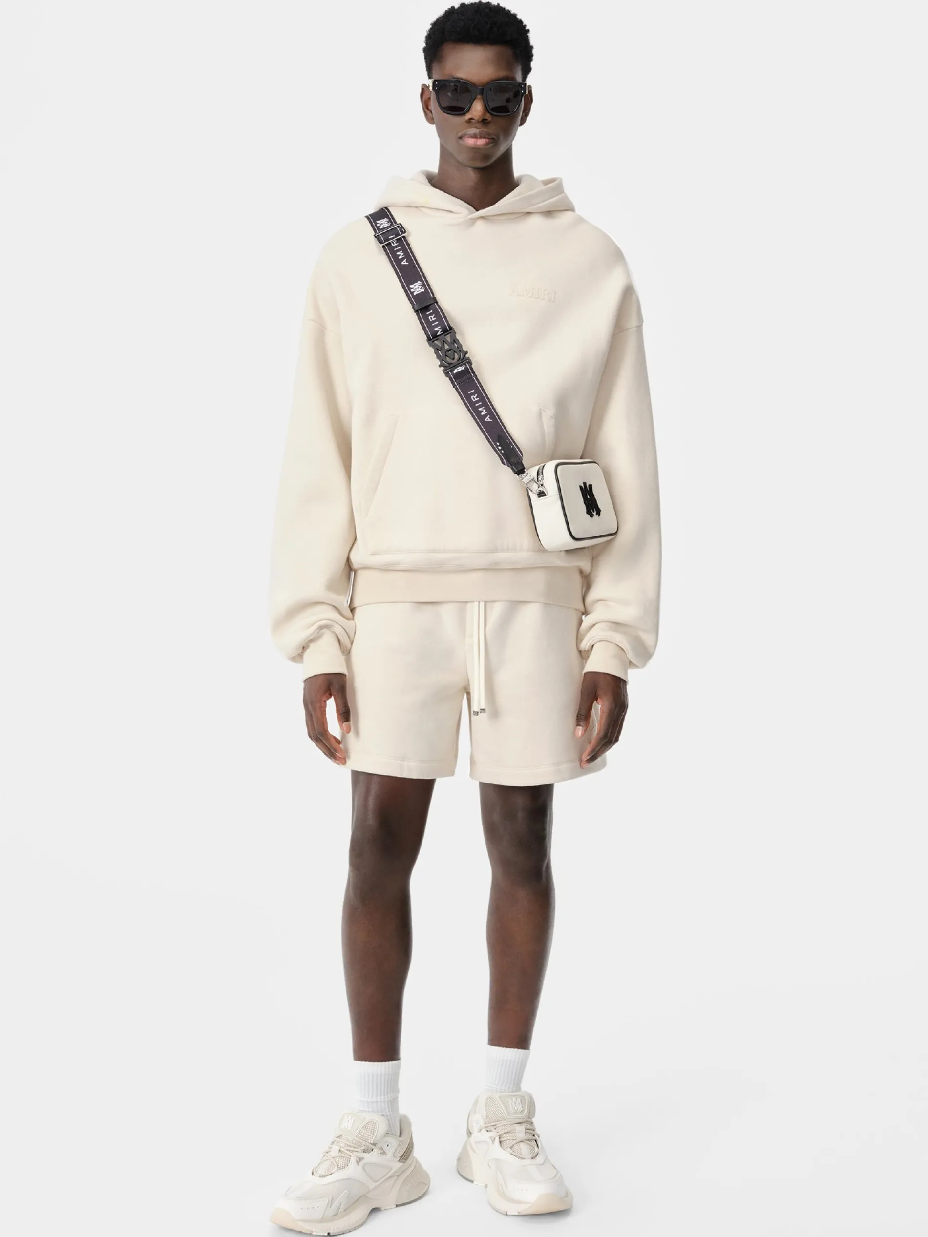 AMIRI Shorts & Sweatpants<EMBROIDERED SHORT BIRCH