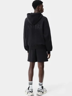 AMIRI Shorts & Sweatpants<EMBROIDERED SHORT BLACK