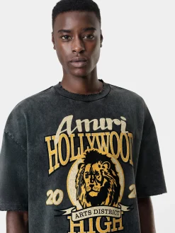 AMIRI Tees<HIGH LION SKATER TEE BLACK