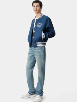 AMIRI Outerwear<HOLLYWOOD BOMBER JACKET DUSTY BLUE