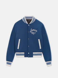 AMIRI Outerwear<HOLLYWOOD BOMBER JACKET DUSTY BLUE