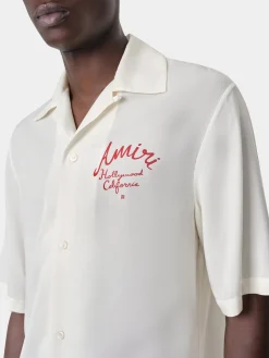 AMIRI Shirts<HOLLYWOOD CAMP SHIRT Alabaster