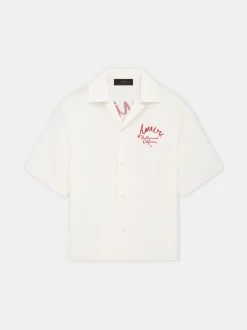AMIRI Shirts<HOLLYWOOD CAMP SHIRT Alabaster