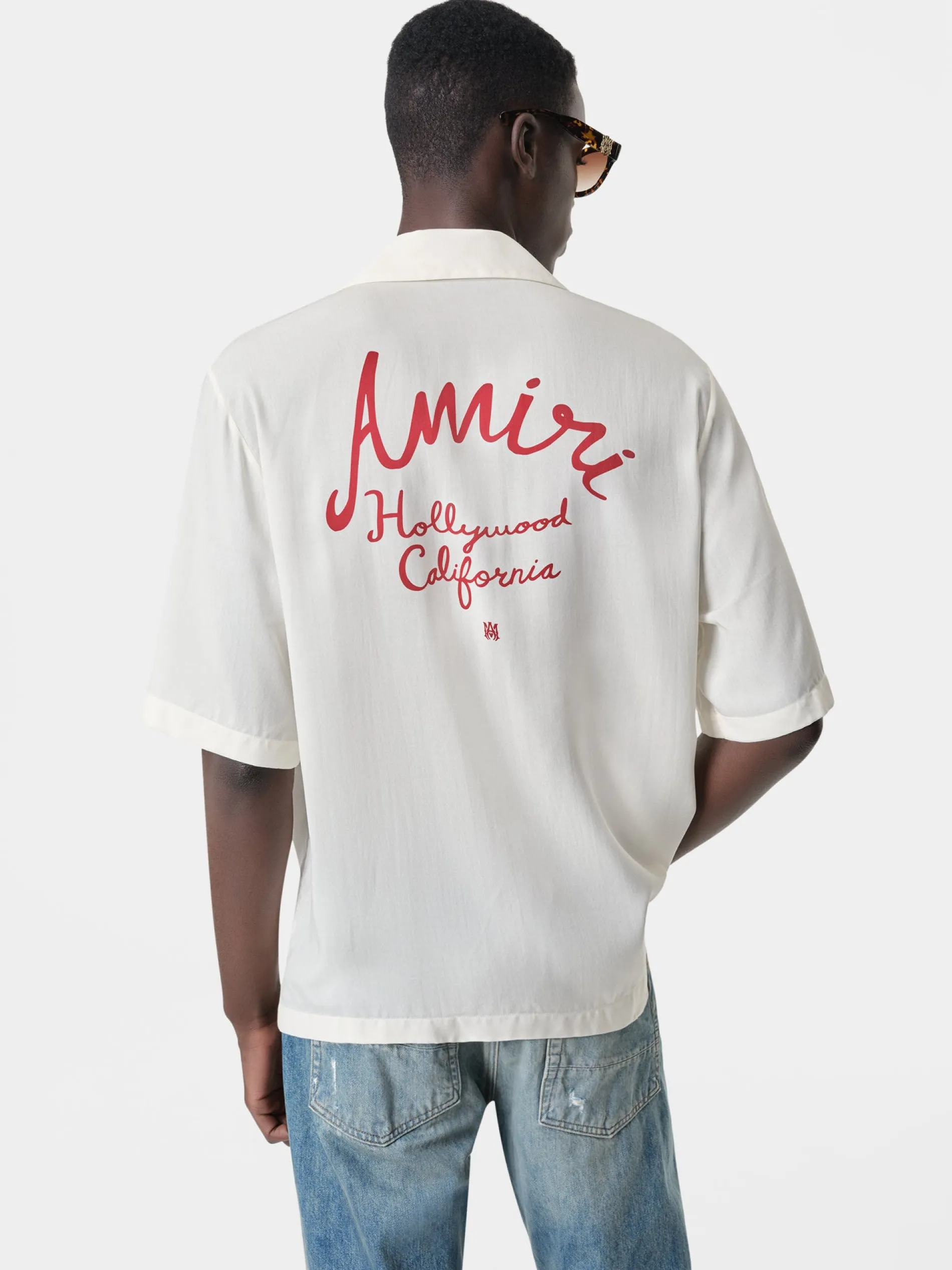 AMIRI Shirts<HOLLYWOOD CAMP SHIRT Alabaster