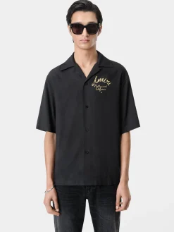 AMIRI Shirts<HOLLYWOOD CAMP SHIRT BLACK
