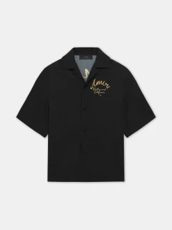AMIRI Shirts<HOLLYWOOD CAMP SHIRT BLACK