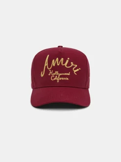 AMIRI Hats|Hats<HOLLYWOOD CANVAS HAT Burgundy