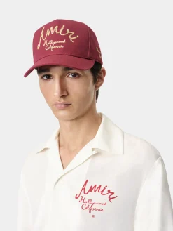 AMIRI Hats|Hats<HOLLYWOOD CANVAS HAT Burgundy