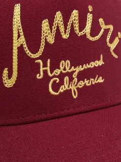 AMIRI Hats|Hats<HOLLYWOOD CANVAS HAT Burgundy