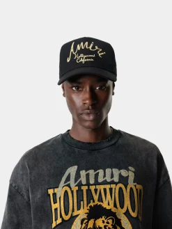 AMIRI Hats|Hats<HOLLYWOOD CANVAS HAT BLACK