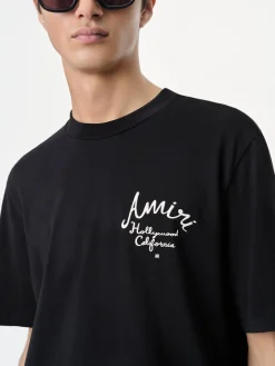 AMIRI Tees<HOLLYWOOD TEE BLACK