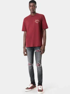 AMIRI Tees<HOLLYWOOD TEE Burgundy