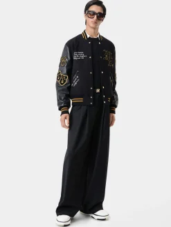 AMIRI Outerwear<LION VARSITY JACKET BLACK