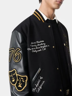 AMIRI Outerwear<LION VARSITY JACKET BLACK
