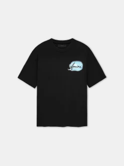 AMIRI Tees<PARADISE AIRBRUSH TEE BLACK