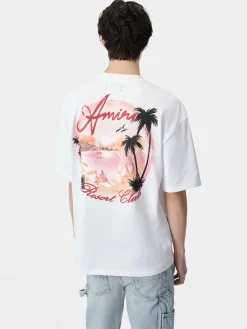 AMIRI Tees<PARADISE AIRBRUSH TEE White