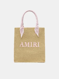 AMIRI Tote Bags|Bags<RAFFIA TOTE Pink