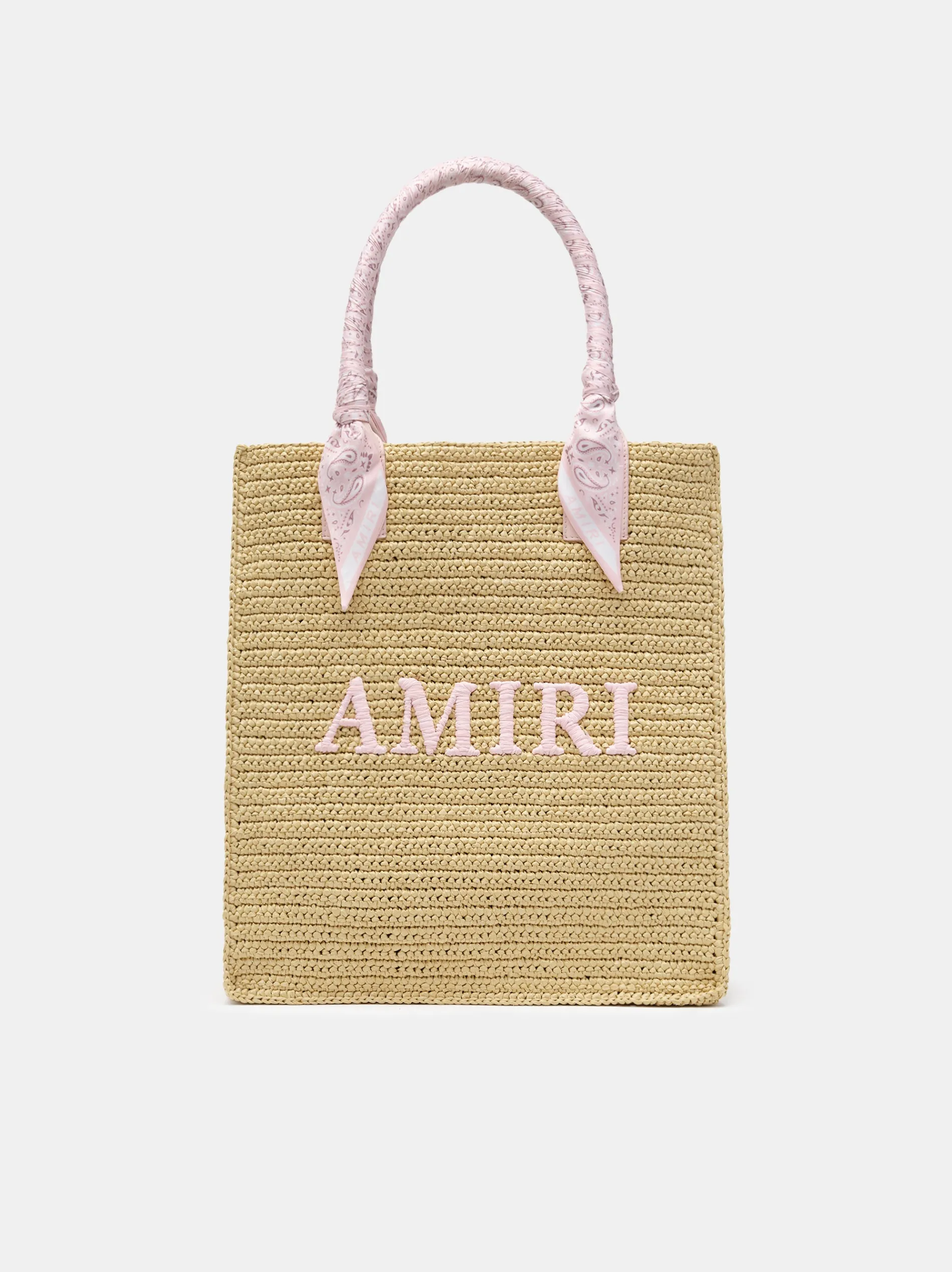 AMIRI Tote Bags|Bags<RAFFIA TOTE Pink