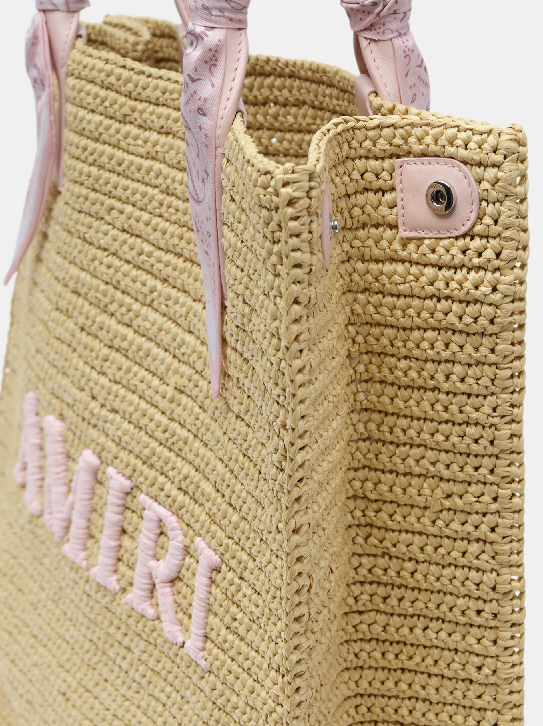 AMIRI Tote Bags|Bags<RAFFIA TOTE Pink