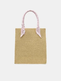 AMIRI Tote Bags|Bags<RAFFIA TOTE Pink
