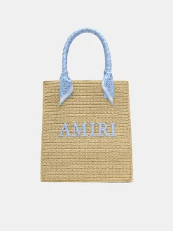 AMIRI Tote Bags|Bags<RAFFIA TOTE Blue