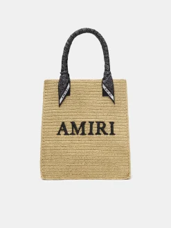 AMIRI Tote Bags|Bags<RAFFIA TOTE BLACK