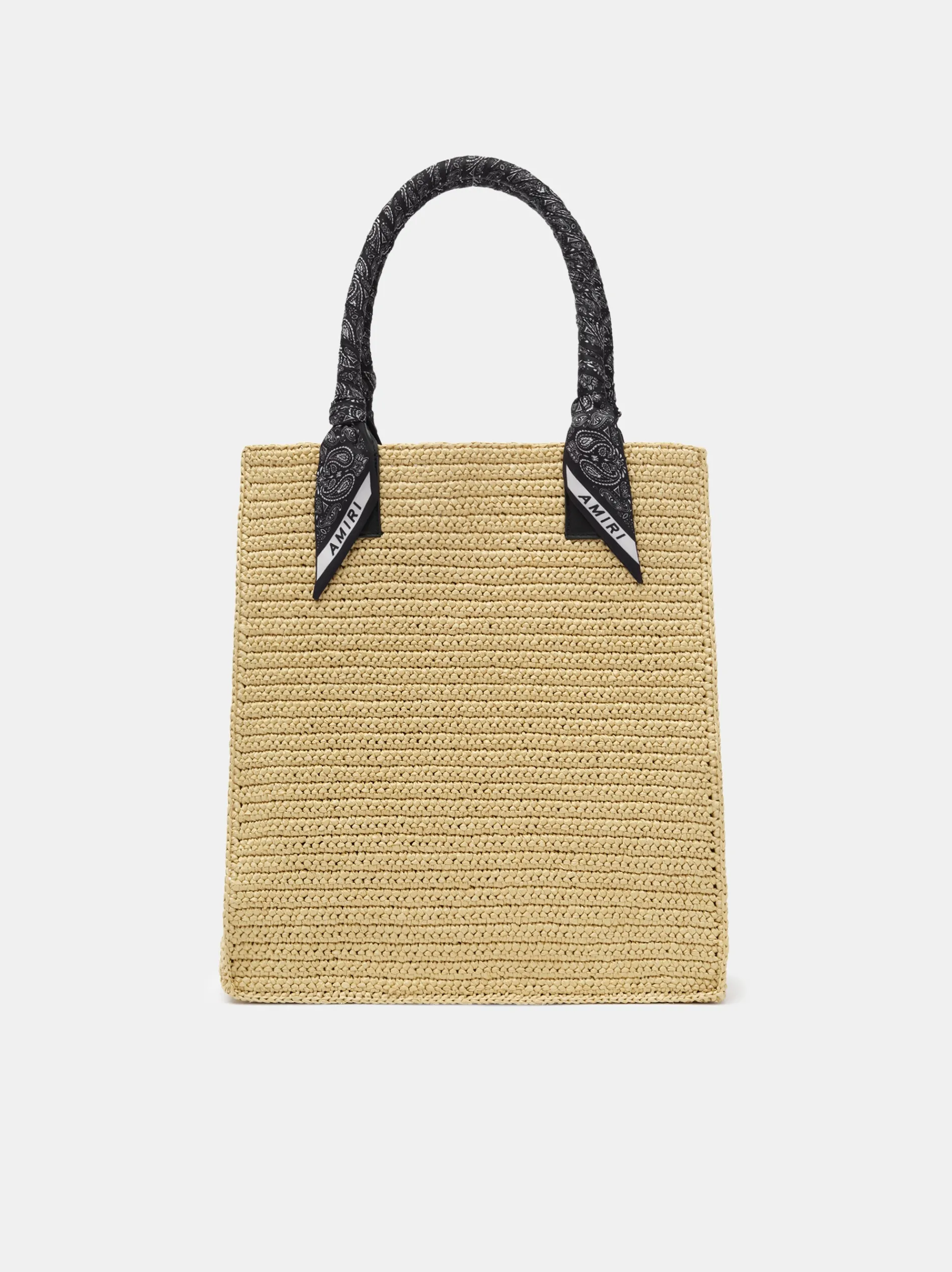 AMIRI Tote Bags|Bags<RAFFIA TOTE BLACK