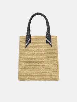 AMIRI Tote Bags|Bags<RAFFIA TOTE BLACK
