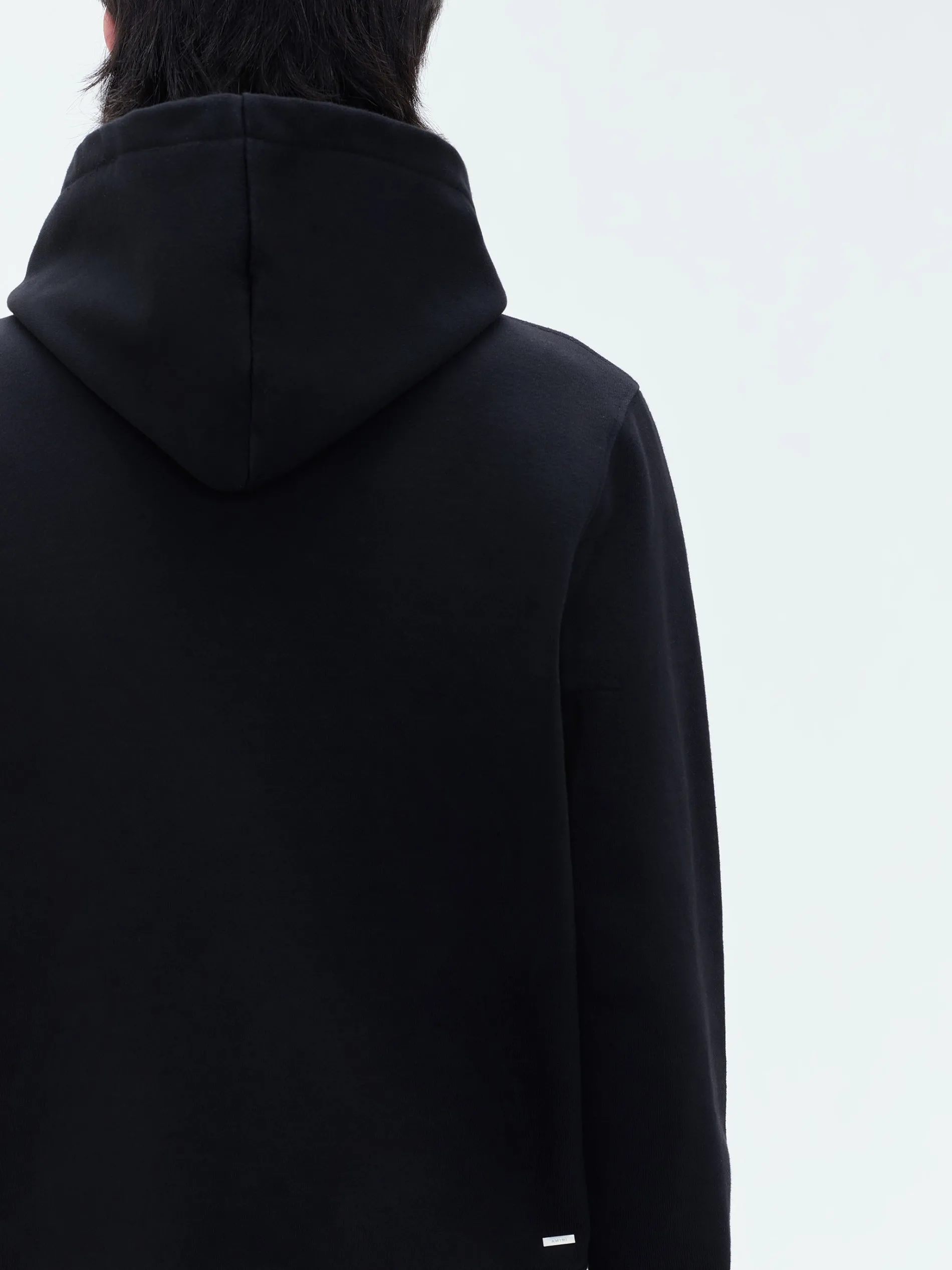 AMIRI Sweatshirts<STAGGERED LOGO HOODIE BLACK