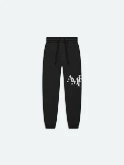 AMIRI Shorts & Sweatpants<STAGGERED SCRIBBLE SWEATPANT BLACK