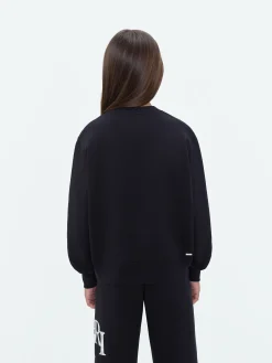 AMIRI Sweatshirts<STAGGERED SCRIBBLE CREWNECK BLACK