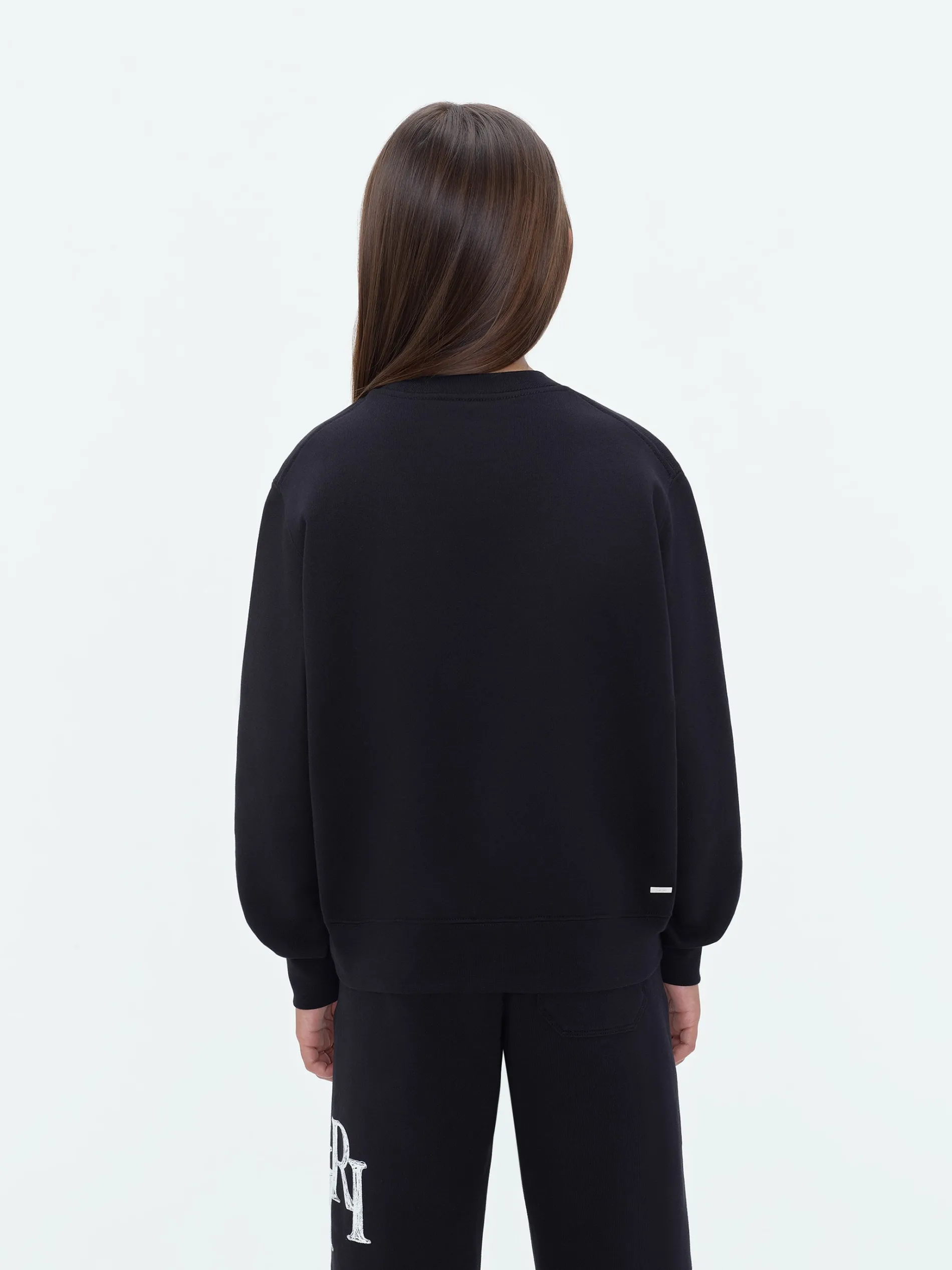 AMIRI Sweatshirts<STAGGERED SCRIBBLE CREWNECK BLACK